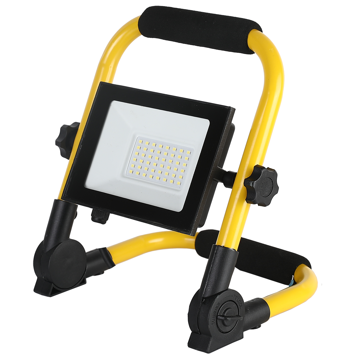 Portable working lamp,50W,5000lm,100-265V,foldable handle with compact led flood light,2 meter power cord,IP65 waterproof